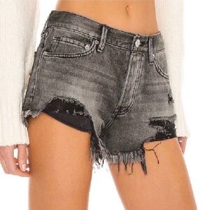 Free People We The Free Black Denim Shorts Size 26